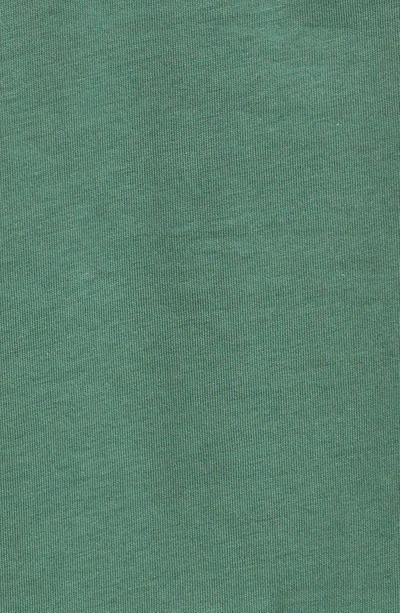 Shop Balmain Flocked Logo Cotton T-shirt In Udd Vert Bouteille/ Noir
