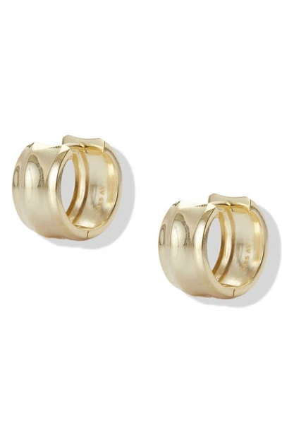 Shop Argento Vivo Sterling Silver Small Huggie Hoop Earrings In Gold