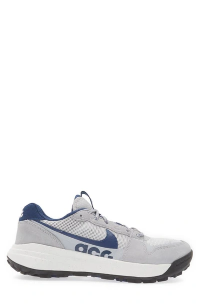 Shop Nike Acg Lowcate Hiking Sneaker In Wolf Grey/ Navy/ Grey Fog