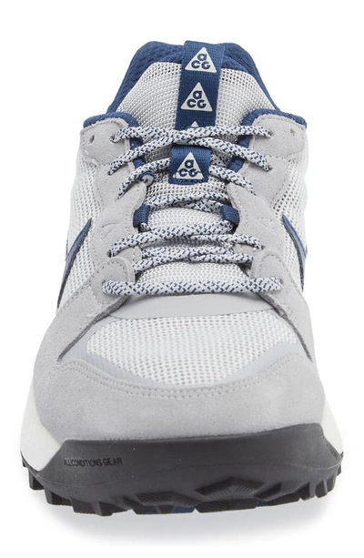 Shop Nike Acg Lowcate Hiking Sneaker In Wolf Grey/ Navy/ Grey Fog