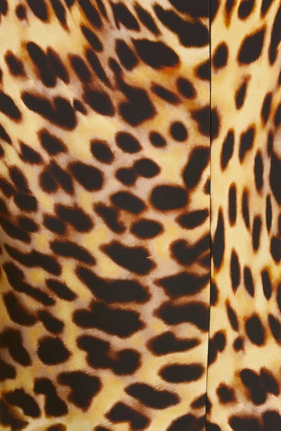 Stella Mccartney Cheetah Print Long Sleeve Turtleneck Bodysuit In Tortoise Shell