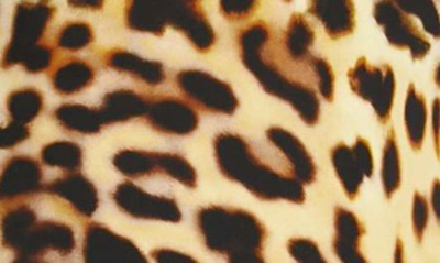 Shop Stella Mccartney Cheetah Print Long Sleeve Turtleneck Bodysuit In Tortoise Shell