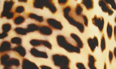 Stella Mccartney Cheetah Print Long Sleeve Turtleneck Bodysuit In Tortoise Shell