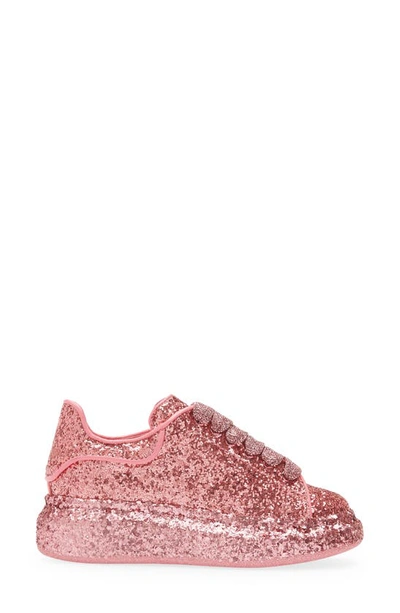 Shop Alexander Mcqueen Kids' Oversized Glitter Sneaker In Pink Multi