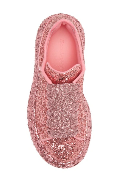Shop Alexander Mcqueen Kids' Oversized Glitter Sneaker In Pink Multi