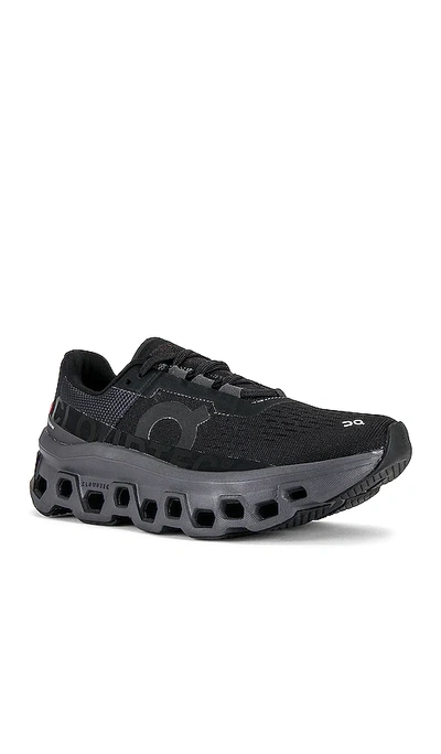 On Cloudmster 2 Rubber-trimmed Mesh Sneakers In Black