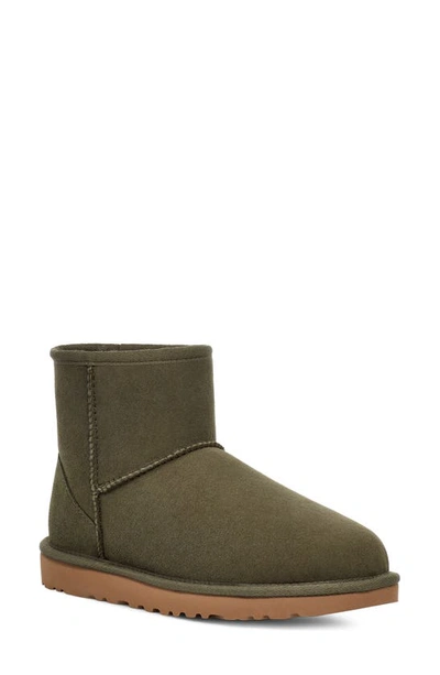 Shop Ugg Classic Mini Ii Genuine Shearling Lined Boot In Forest Night