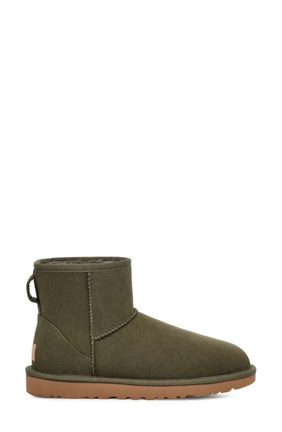 Shop Ugg Classic Mini Ii Genuine Shearling Lined Boot In Forest Night