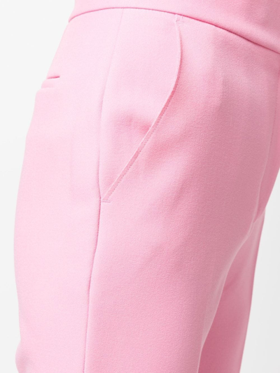Shop Msgm High-waist Tailored Trousers In Rosa