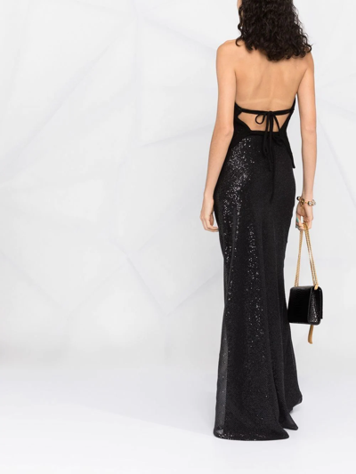 Brunello Cucinelli Sequin Silk Maxi Skirt In Black