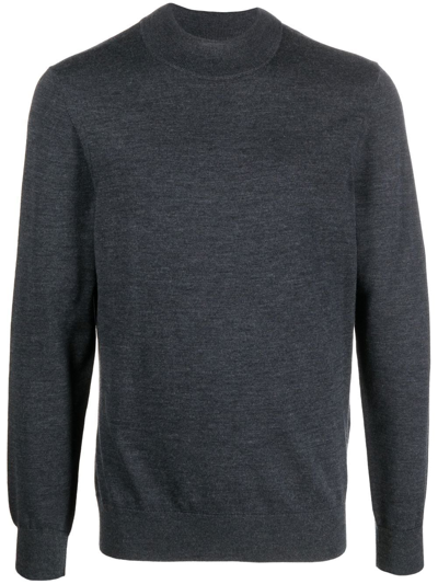 Shop Sandro Crew-neck Wool Jumper In Grey