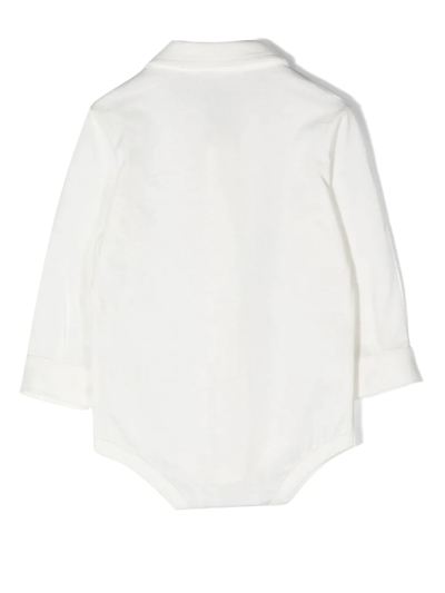 Shop Il Gufo Button-up Long-sleeved Shirt In Weiss