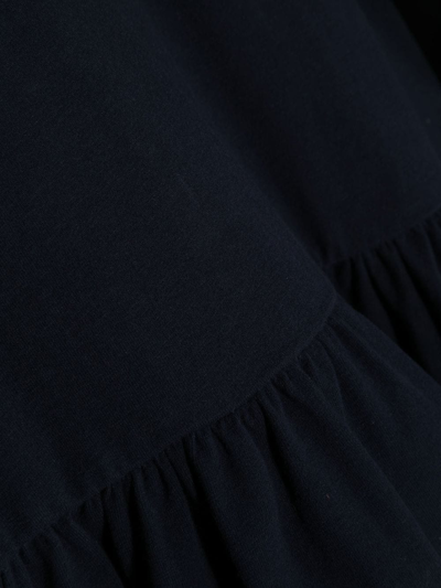 Il Gufo Ruffled Long-sleeved Blouse In Blau