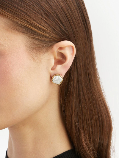 Shop Oscar De La Renta Compostela Stud Earrings In Gold