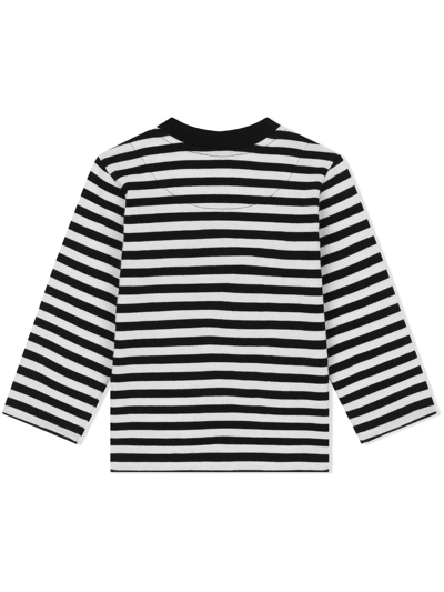 Shop Dolce & Gabbana Striped Jersey T-shirt In Weiss