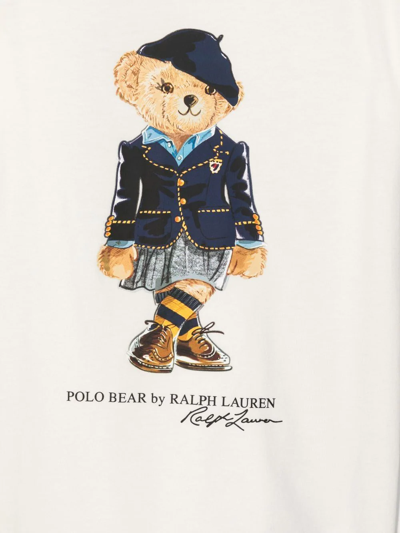Shop Ralph Lauren Teddy Bear-print Short-sleeved T-shirt In Weiss