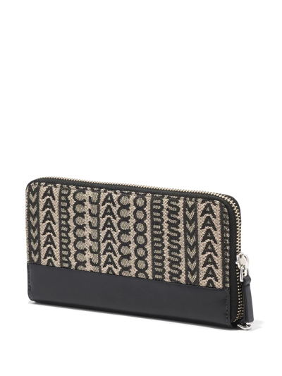 Marc Jacobs The Monogram Continental Wallet In Black