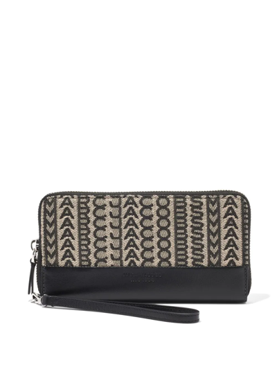 Marc Jacobs The Monogram Continental Wallet In Black