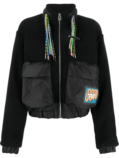 Shop Ambush Logo-patch Zip-fastening Jacket In Black