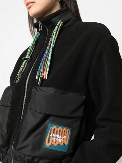 Shop Ambush Logo-patch Zip-fastening Jacket In Black