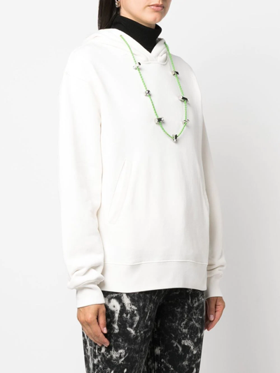 Shop Ambush Long-sleeve Drawstring Hoodie In White