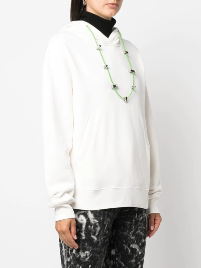 Ambush Long-sleeve Drawstring Hoodie In White
