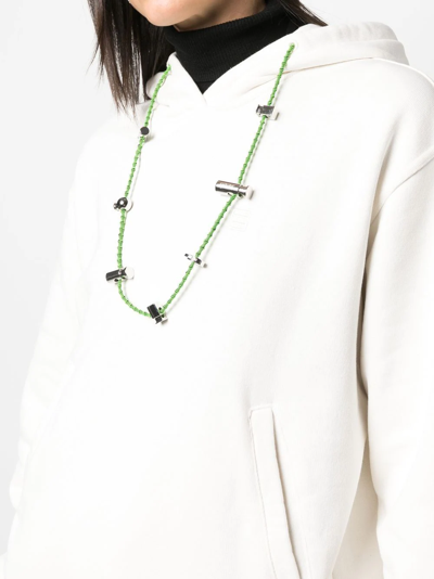 Ambush Long-sleeve Drawstring Hoodie In White