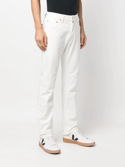 Shop Jacob Cohen Bard Straight-leg Jeans In Weiss