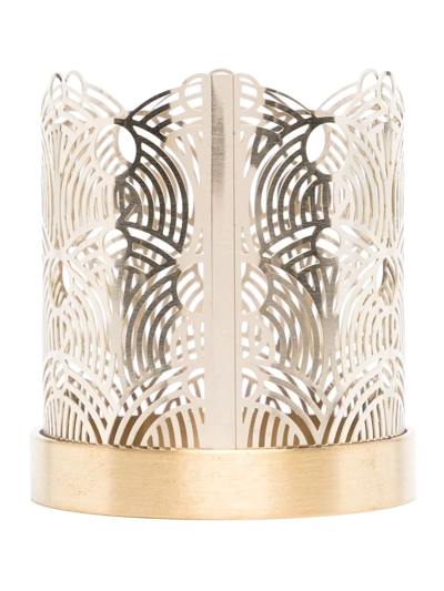 Shop Skultuna Lunar Small Candle Holder In Gold