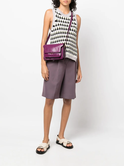 Shop Marni Trunk Crossbody Bag In Violett