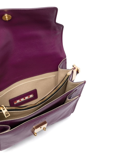 Shop Marni Trunk Crossbody Bag In Violett