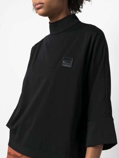 Shop Opening Ceremony Logo-patch High-neck Jersey Top In Schwarz