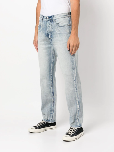 Shop Ksubi Anti K Vapour Straight-leg Jeans In Blau