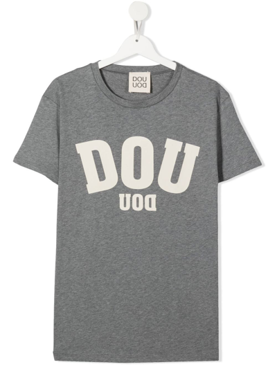 Shop Douuod Logo-print T-shirt In Grau