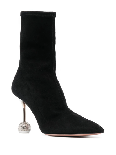 Aquazzura Yedhi Disco Ball 170mm Boots In Schwarz