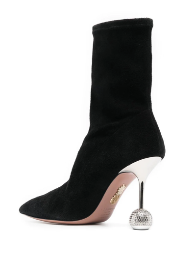 Aquazzura Yedhi Disco Ball 170mm Boots In Schwarz