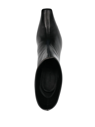 Shop Khaite 50mm Curved-heel Detail Ankle Boots In Schwarz
