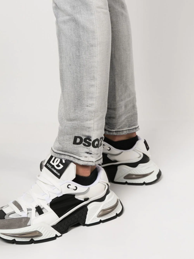 Shop Dsquared2 Skater Logo-print Skinny Jeans In Grau