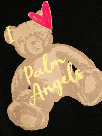 Shop Palm Angels Bear-print Cotton T-shirt In Schwarz