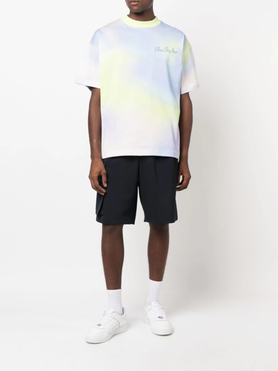 Blue Sky Inn Tie Dye Logo Print T-shirt In Gelb