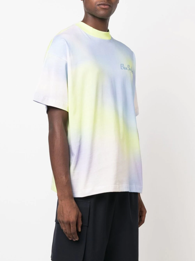 Shop Blue Sky Inn Tie Dye Logo Print T-shirt In Gelb