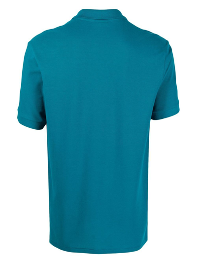 Shop Ps By Paul Smith Zebra Organic Cotton Polo Shirt In Blau