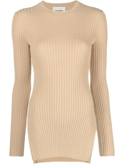 Shop Nanushka Bardia Ribbed Jumper In Nude