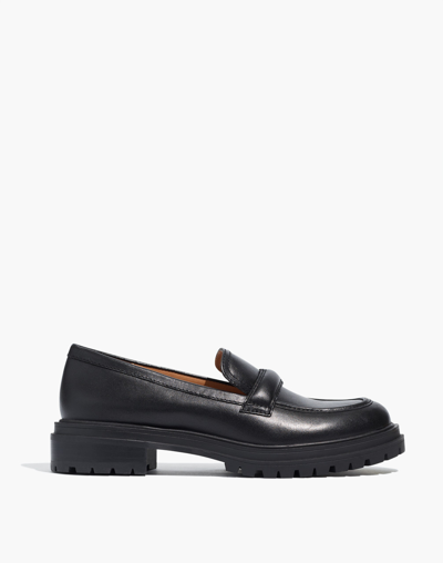 Madewell The Bradley Lugsole Loafer In Leather In True Black