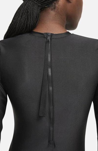 Jordan Flight Long Sleeve Bodysuit In Black/dark Smoke Grey | ModeSens