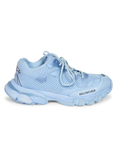 Shop Balenciaga Women's Track.3 Sneakers In Light Blue