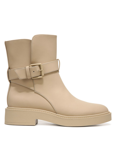 Shop Vince Women's Kaelyn Water-resistant Leather Buckle Boots In Dune