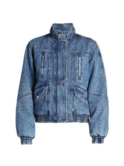 Shop Isabel Marant Women's Vlasta Faded Denim Jacket In Blue