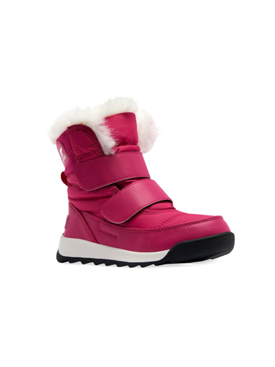 Shop Sorel Little Girl's & Girl's Whitney Faux Fur-lined Boots In Cactus Pink Black