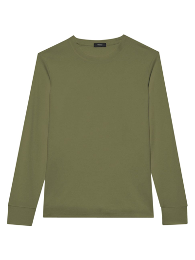 Shop Theory Men's Essential Long-sleeve T-shirt In Olive Branch